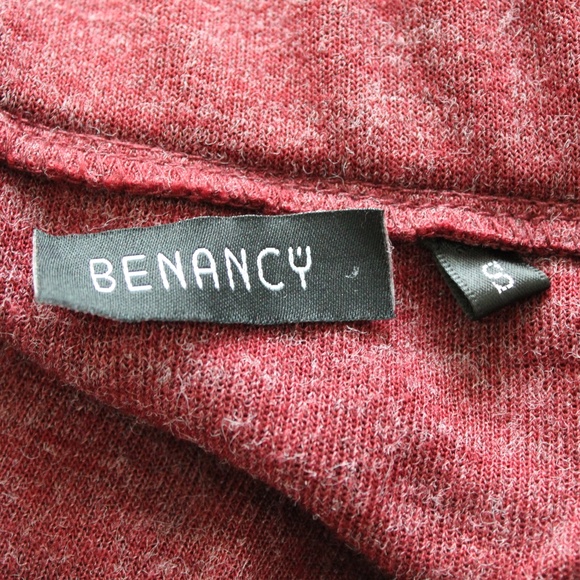 Flecked Burgundy High-Waisted Athleisure Skirt - Picture 7 of 8